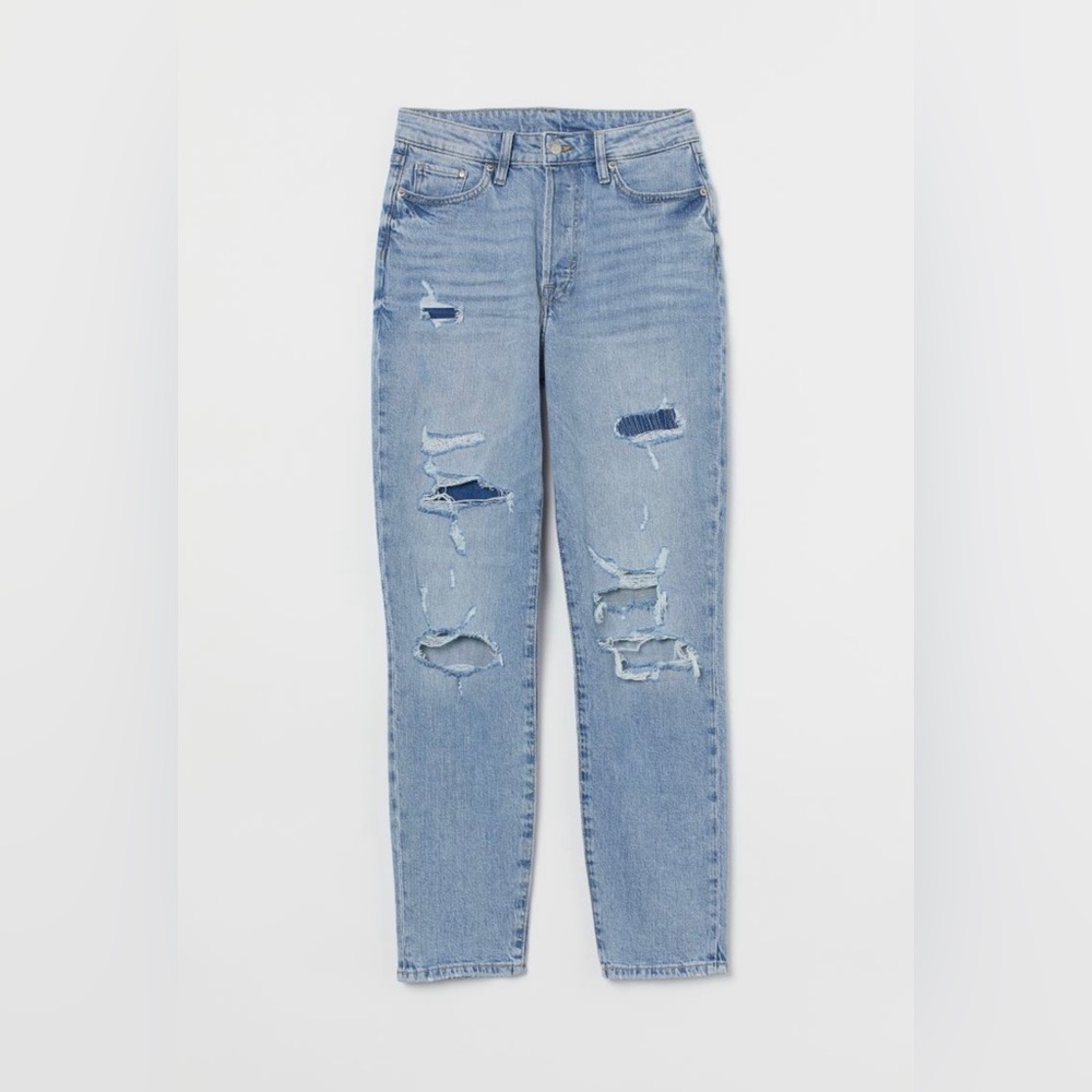 Light blue Mom High Ankle Jeans